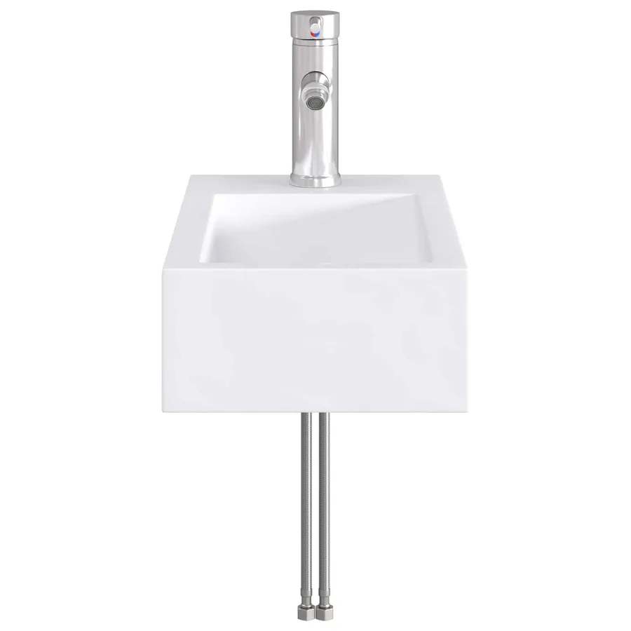 Lavabo de salle de bains Chrome 45,5 x 25,5 x 13 cm métal - 5