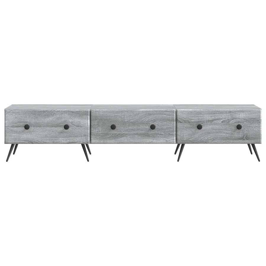 Meuble TV Sonoma gris 147 x 34,5 x 30 cm Bois d'ingénierie - 6