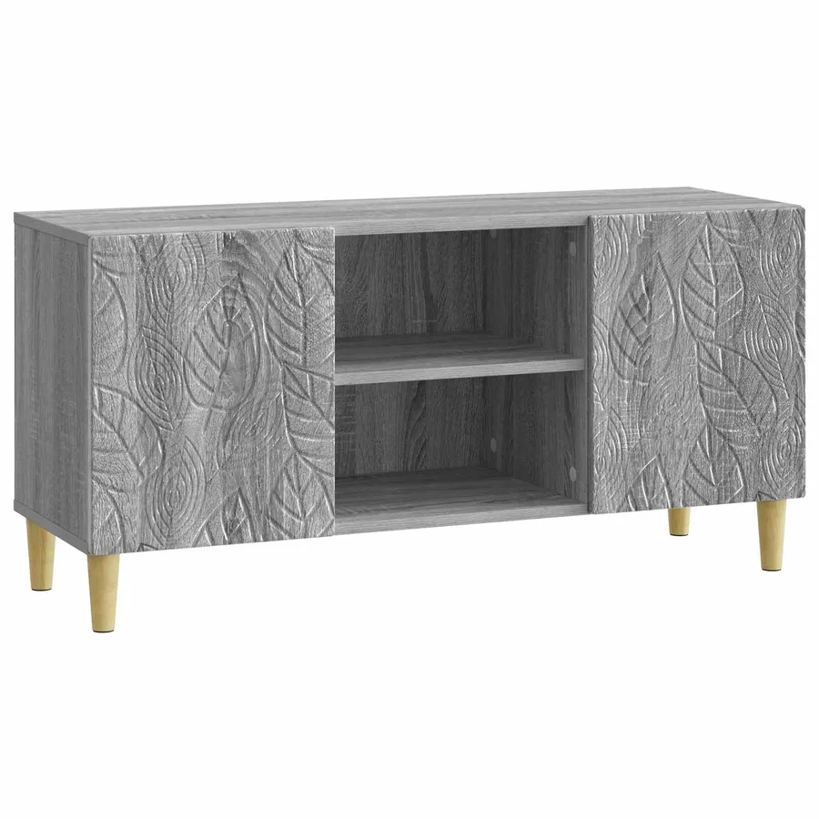 Meuble TV 102 x 34,5 x 50 cm Sonoma gris Bois d'ingénierie - 2