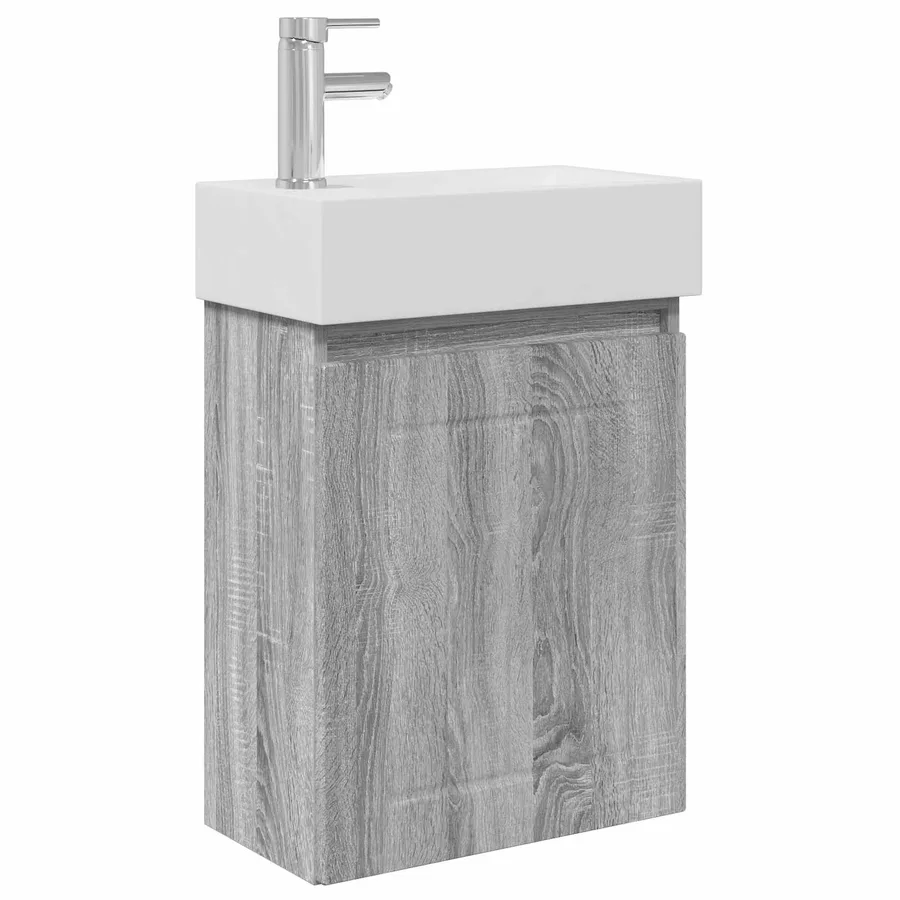 Meuble de salle de bain avec robinet Sonoma gris - 2