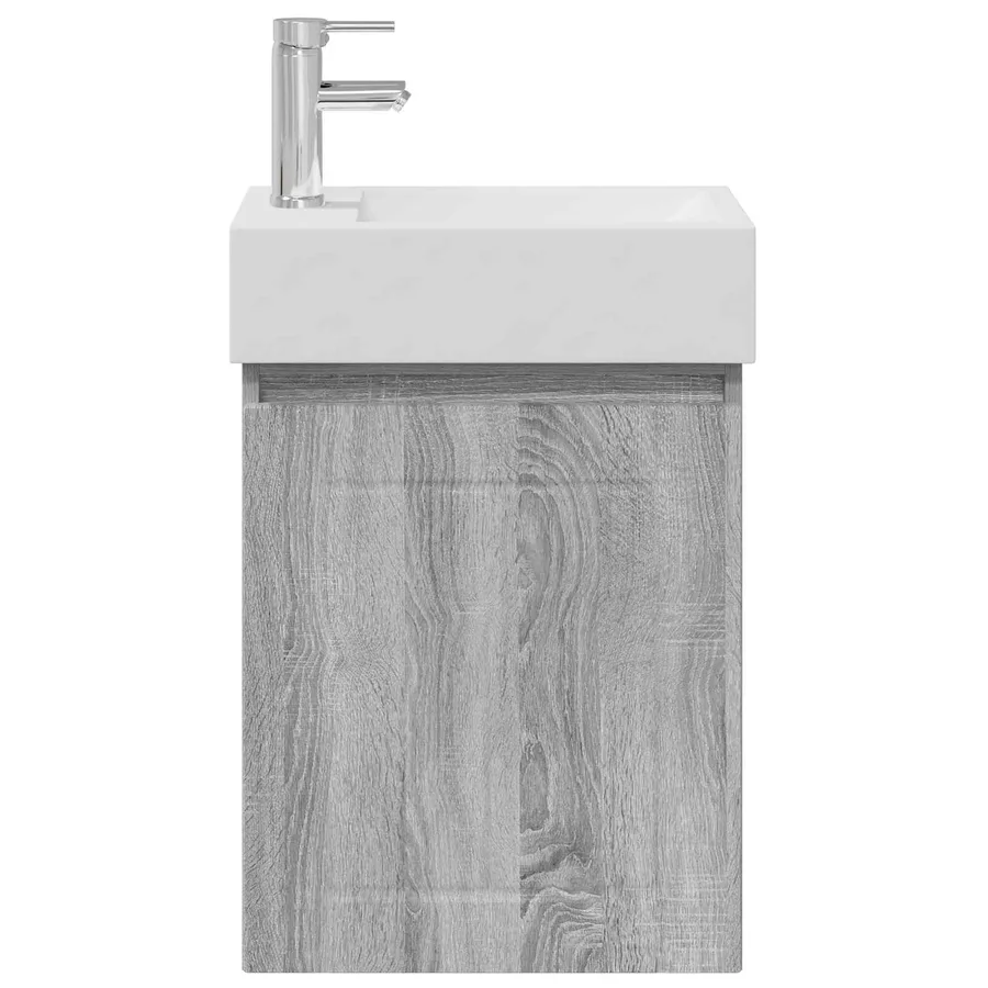 Meuble de salle de bain avec robinet Sonoma gris - 5