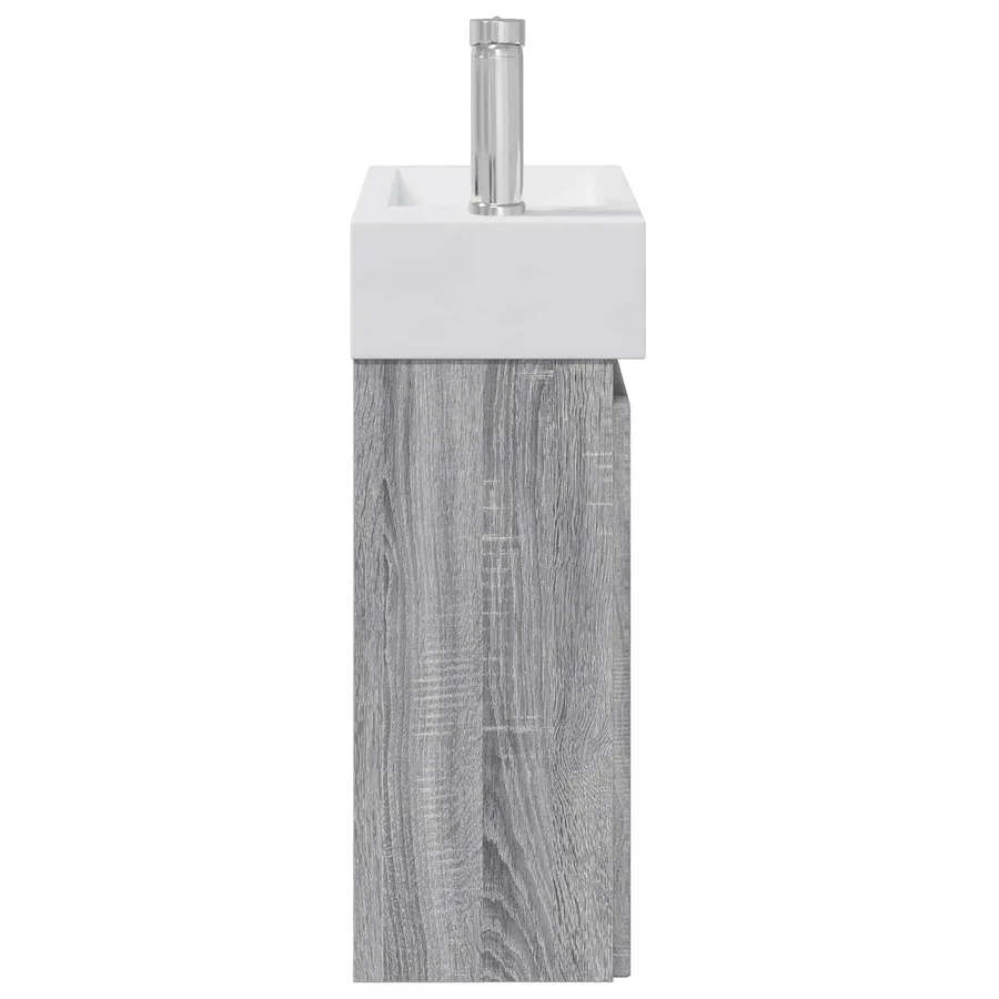 Meuble de salle de bain avec robinet Sonoma gris - 6