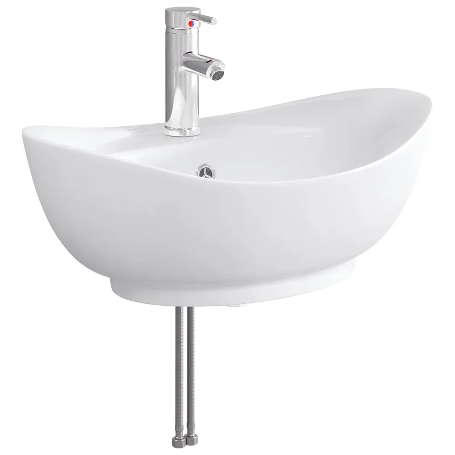 Lavabo de salle de bains Chrome 59 x 35 x 21 cm métal - 2