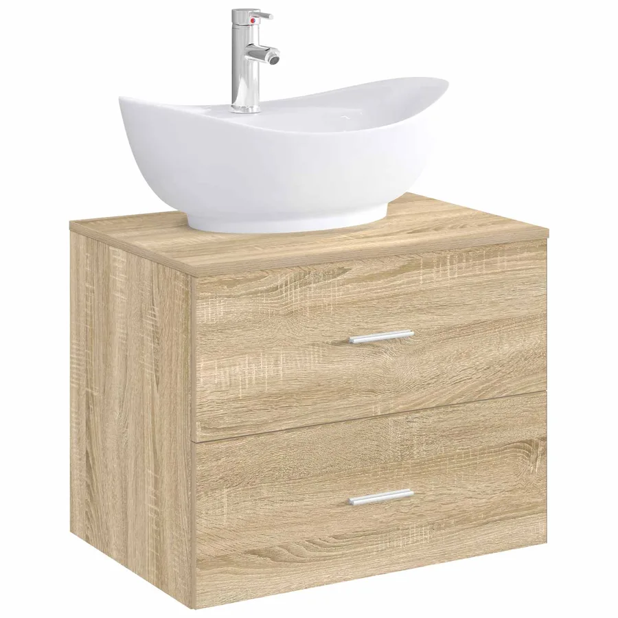 Lavabo de salle de bains Chrome 59 x 35 x 21 cm métal - 3