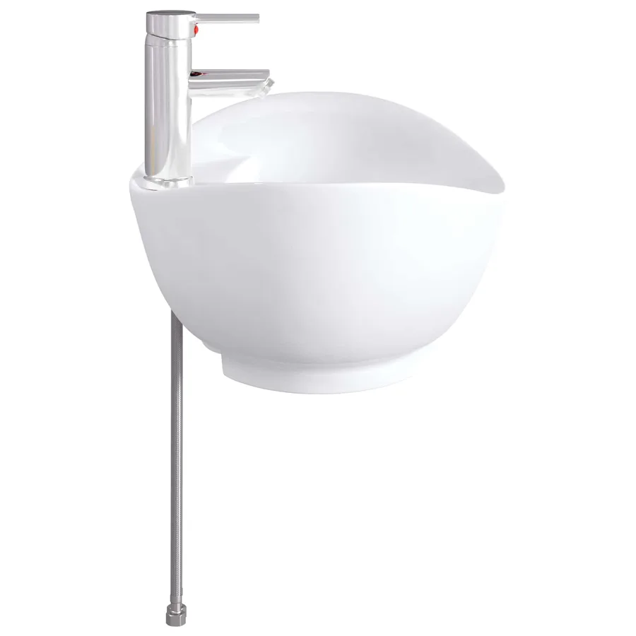 Lavabo de salle de bains Chrome 59 x 35 x 21 cm métal - 5