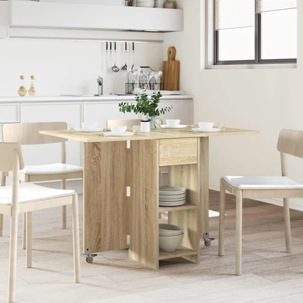Table à dîner 115 x 70 x 75 cm Bois d'ingénierie Chêne Sonoma