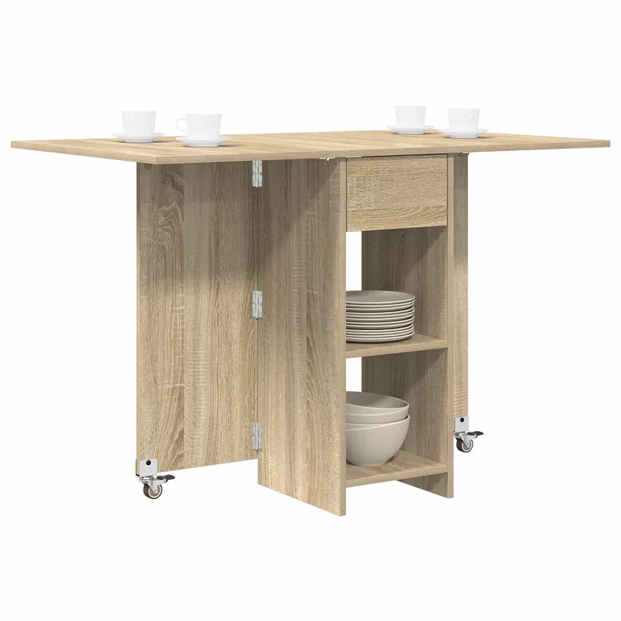 Table à dîner 115 x 70 x 75 cm Bois d'ingénierie Chêne Sonoma - 3