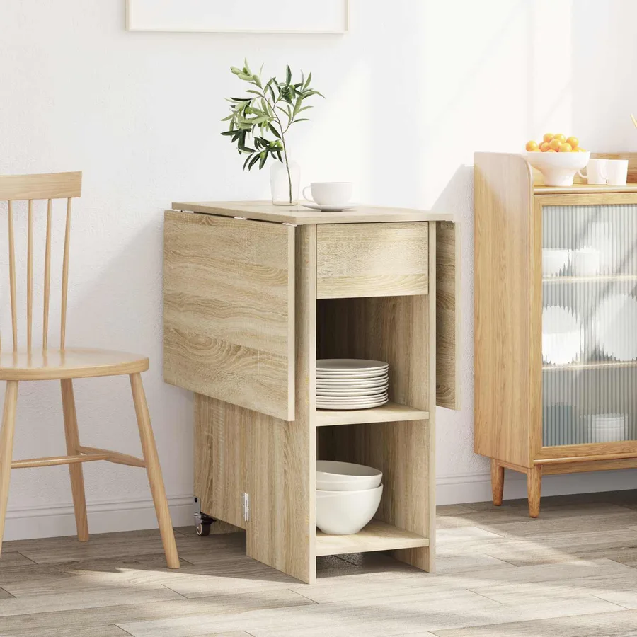 Table à dîner 115 x 70 x 75 cm Bois d'ingénierie Chêne Sonoma - 4