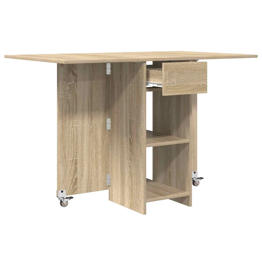 Table à dîner 115 x 70 x 75 cm Bois d'ingénierie Chêne Sonoma - 5