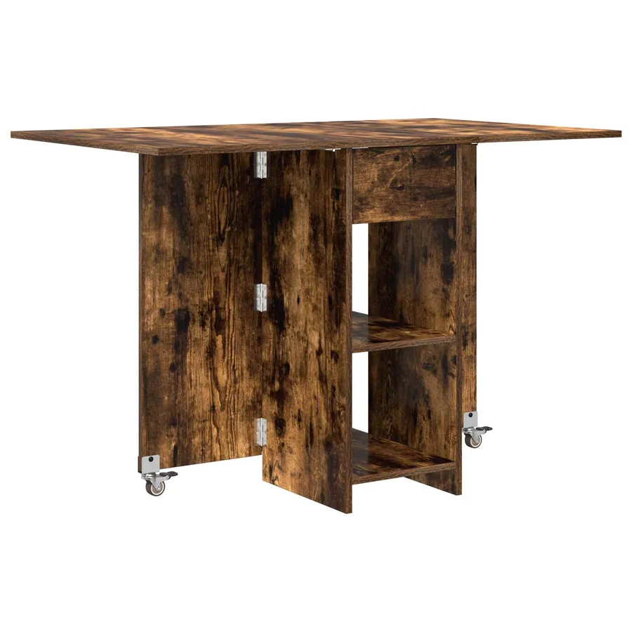 Table à dîner 115 x 70 x 75 cm Bois d'ingénierie Chêne fumé - 2