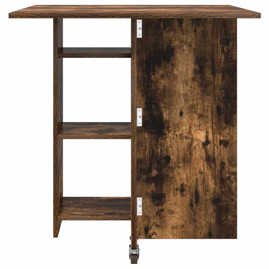 Table à dîner 115 x 70 x 75 cm Bois d'ingénierie Chêne fumé - 7