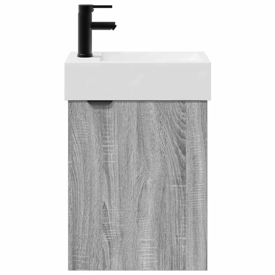 Meuble de salle de bain avec robinet Sonoma gris - 5