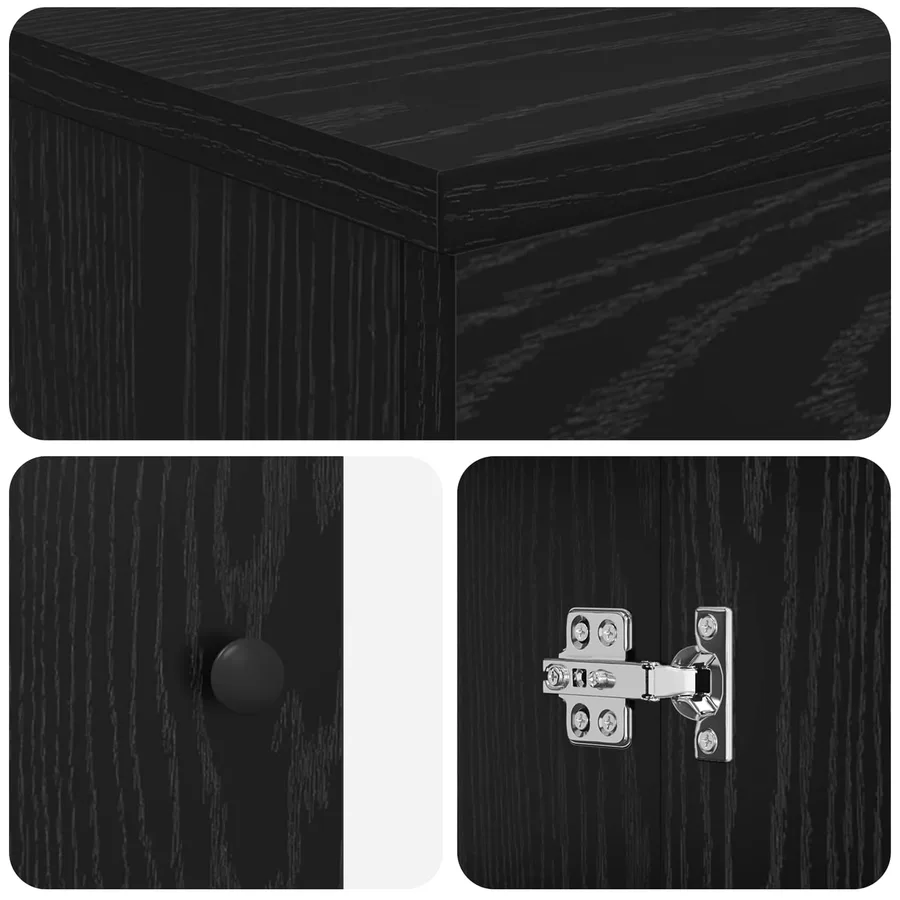 Meuble de salle de bain avec évier Noir 54 x 35 x 83 cm - 7
