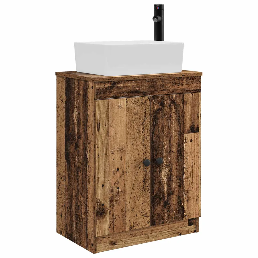 Meuble de salle de bain avec évier Bois ancien 54 x 35 x 83 cm - 2