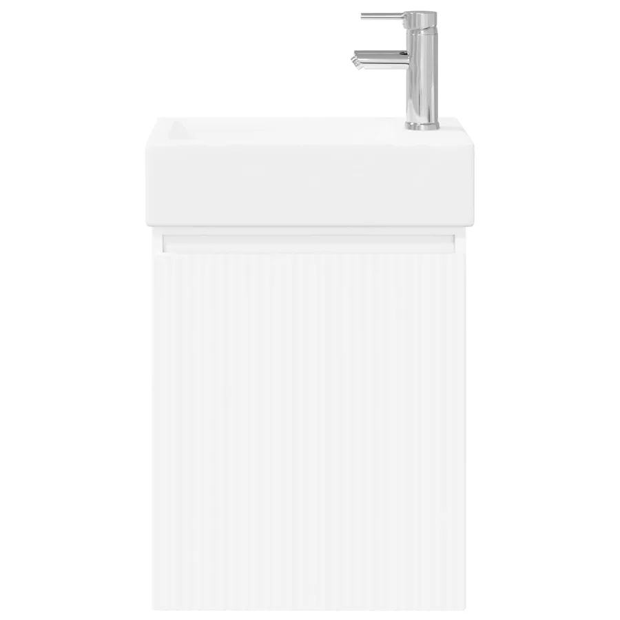 Meuble de salle de bain avec robinet Blanc 45,5 x 22,5 x 84 cm - 5