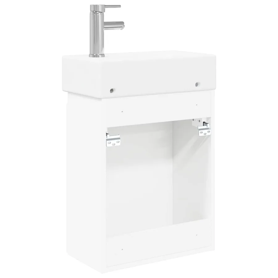 Meuble de salle de bain avec robinet Blanc 45,5 x 22,5 x 84 cm - 7