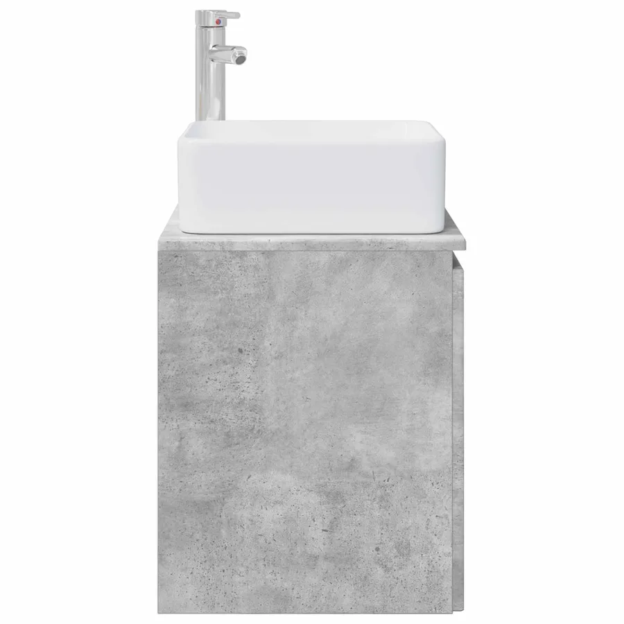 Vanité de lavabo mural Gris béton 53 x 35 x 63 cm - 4