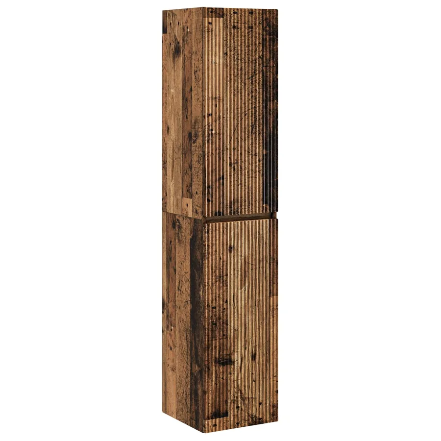Cabinet de Salle de Bain Mural Bois ancien 33 x 34,5 x 160 cm - 2