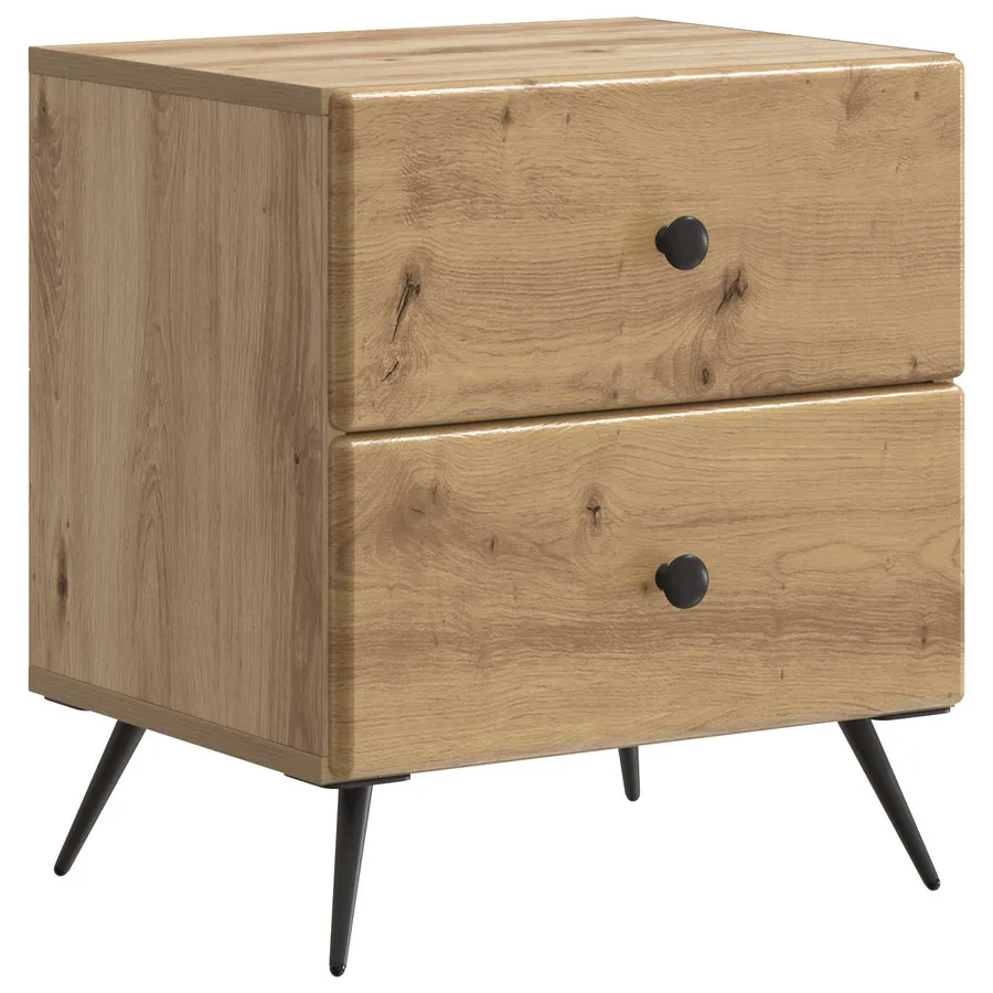 Cabinet de chevet 2 pc Chêne artisanal 43 x 34,5 x 47,5 cm - 5