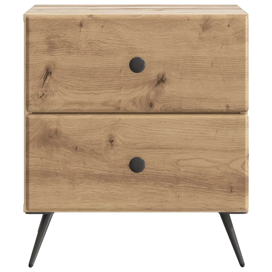 Cabinet de chevet 2 pc Chêne artisanal 43 x 34,5 x 47,5 cm - 7