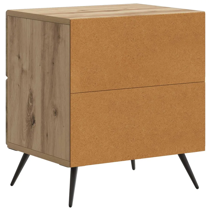 Cabinet de chevet 2 pc Chêne artisanal 43 x 34,5 x 47,5 cm - 9