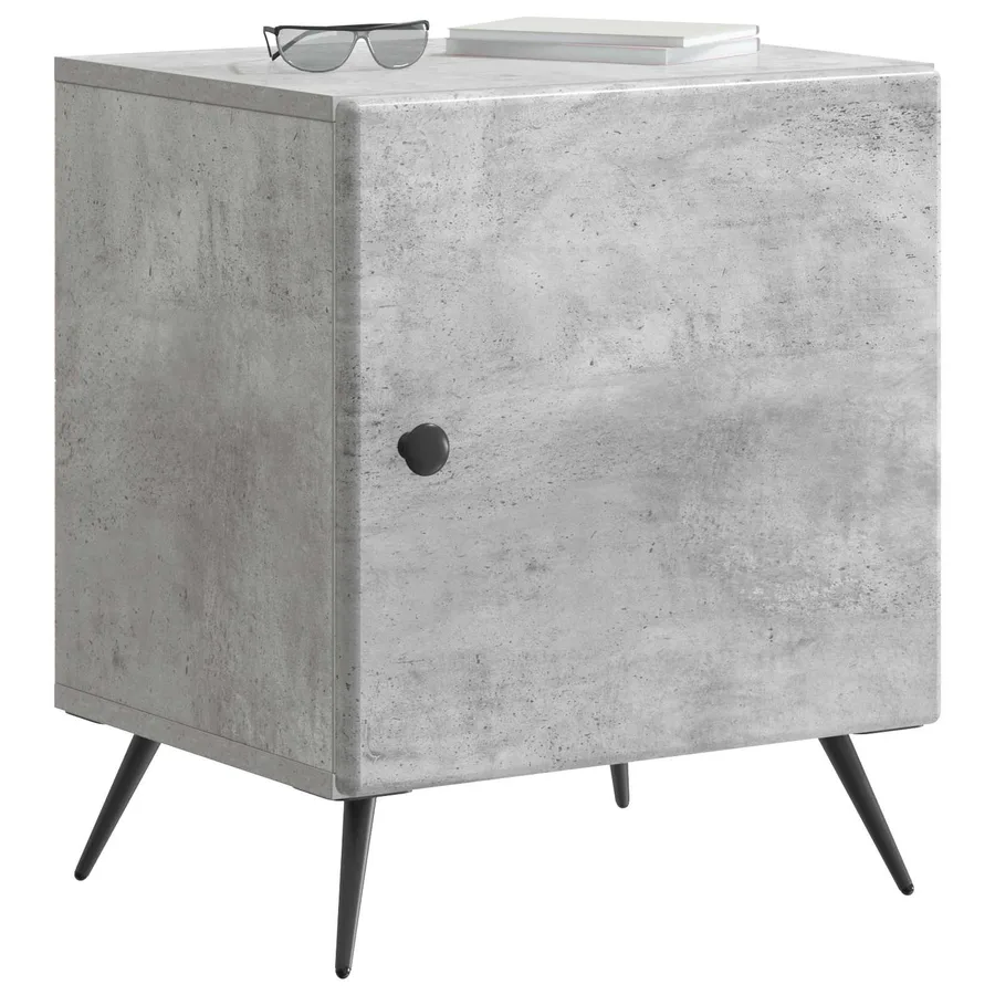 Cabinet de chevet Gris béton 43 x 34,5 x 50 cm - 3