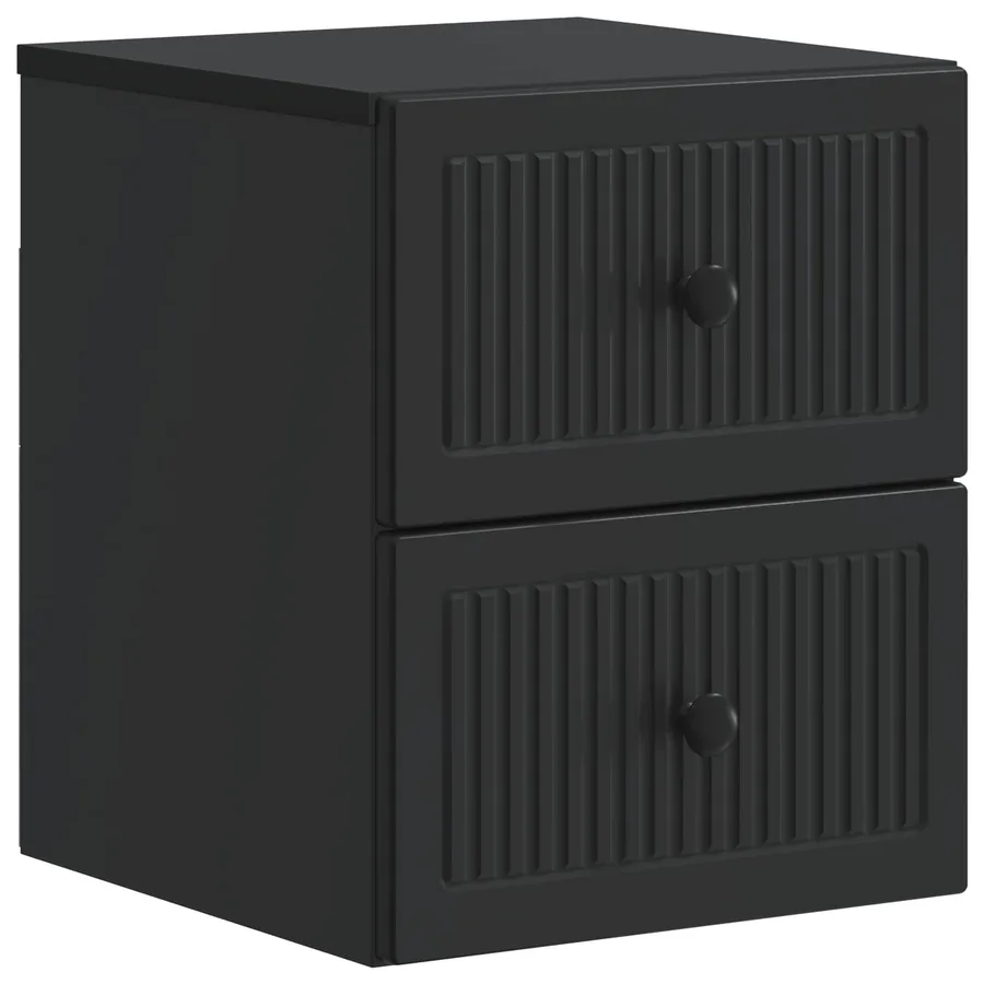Cabinet de chevet mural 2 pcs Noir 33 x 34,5 x 40 cm - 5