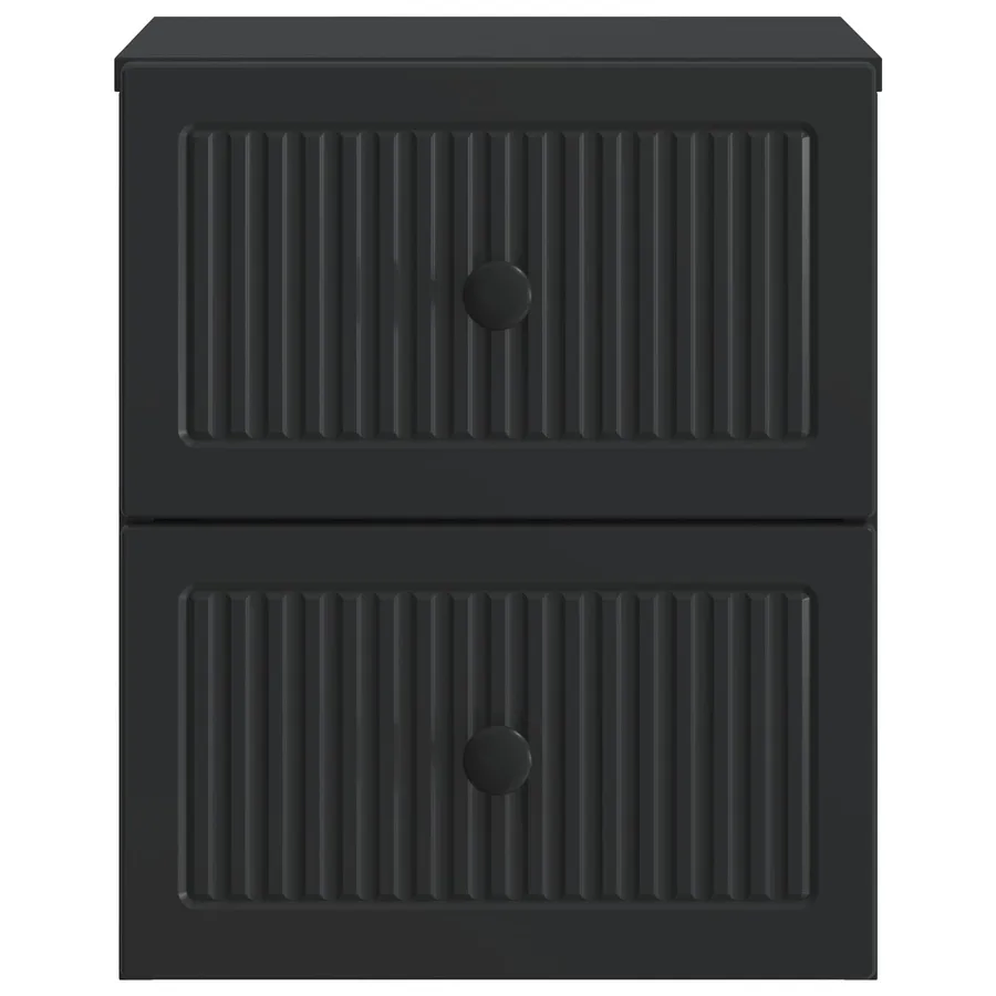Cabinet de chevet mural 2 pcs Noir 33 x 34,5 x 40 cm - 7