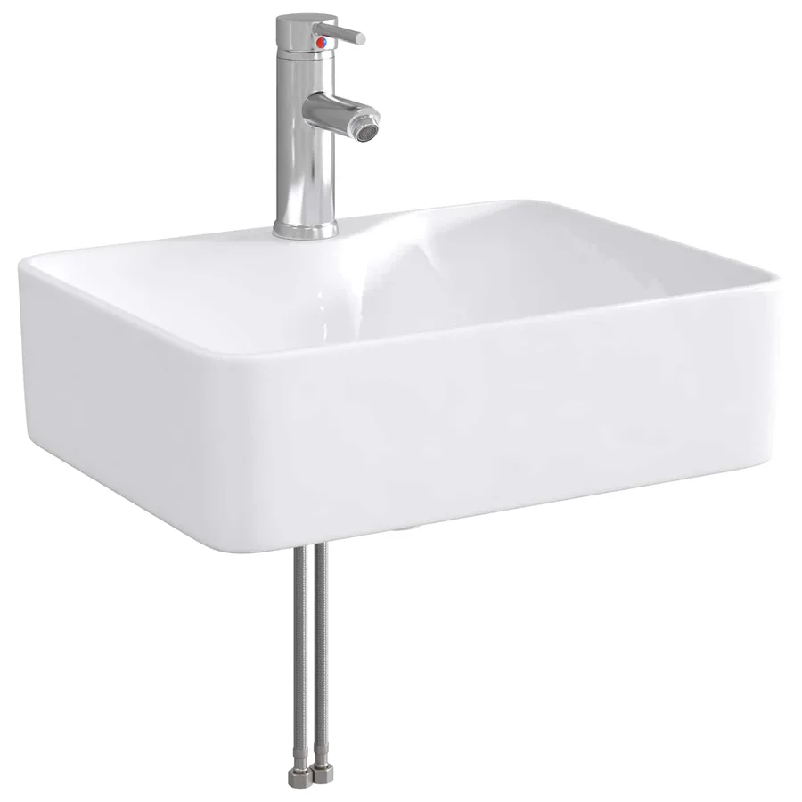 Lavabo de salle de bains Chrome 48,5 x 37,5 x 13 cm métal - 2