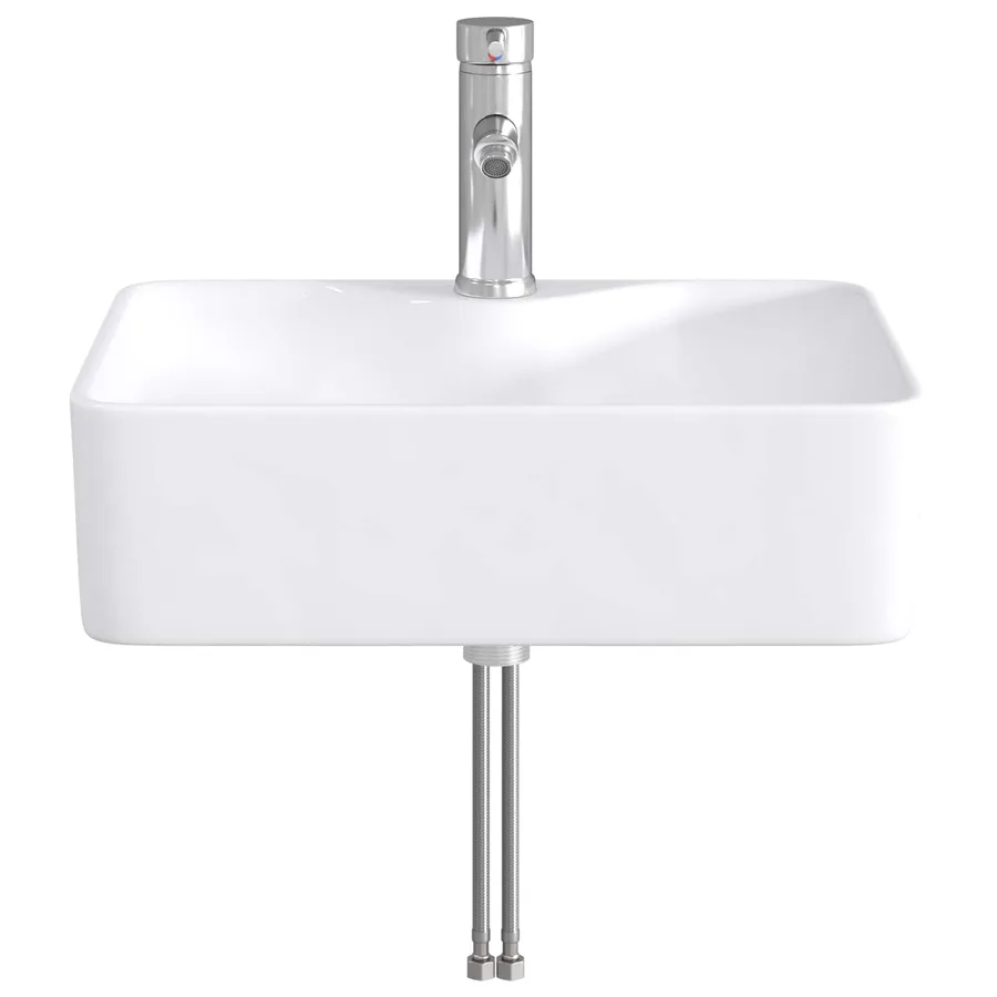 Lavabo de salle de bains Chrome 48,5 x 37,5 x 13 cm métal - 4
