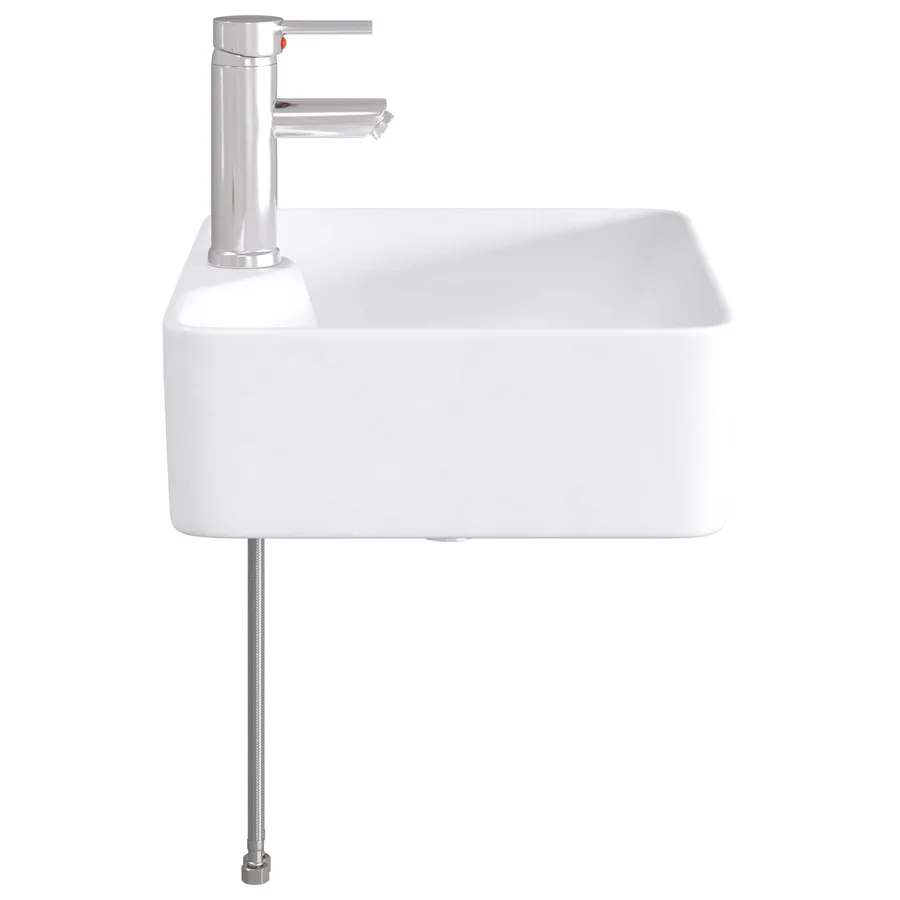 Lavabo de salle de bains Chrome 48,5 x 37,5 x 13 cm métal - 5