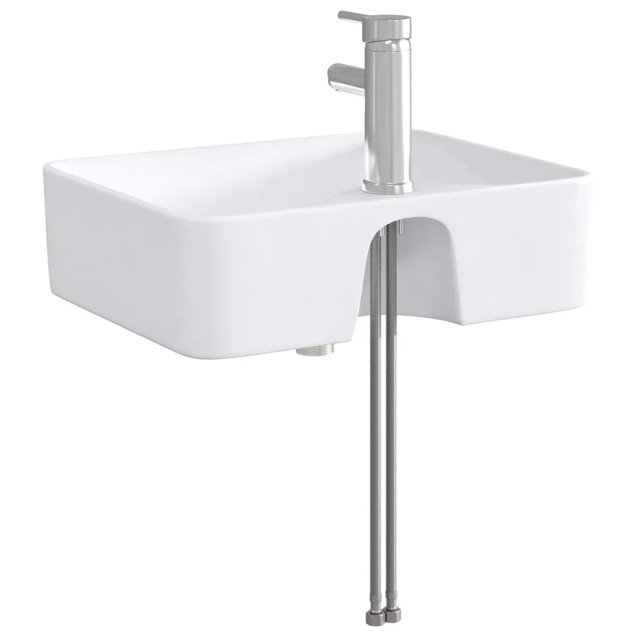 Lavabo de salle de bains Chrome 48,5 x 37,5 x 13 cm métal - 6