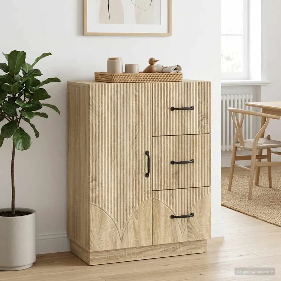 Buffet Chêne Sonoma 66 x 34,5 x 87 cm Bois d'ingénierie