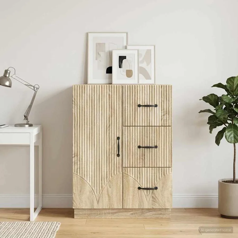 Buffet Chêne Sonoma 66 x 34,5 x 87 cm Bois d'ingénierie - 4