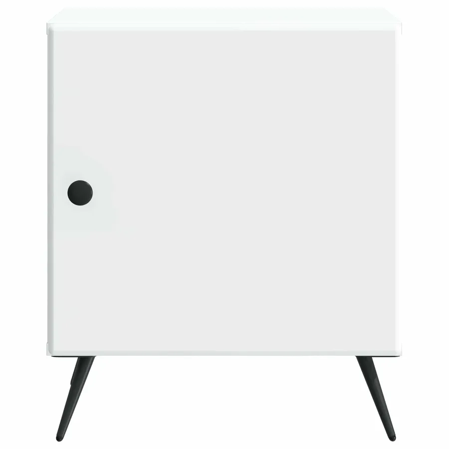 Cabinet de chevet Blanc 43 x 34,5 x 50 cm Bois d'ingénierie - 5