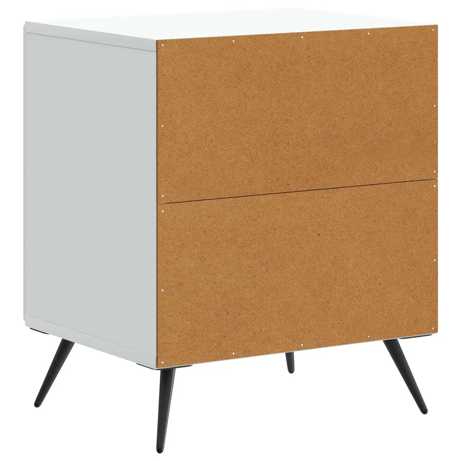 Cabinet de chevet Blanc 43 x 34,5 x 50 cm Bois d'ingénierie - 7
