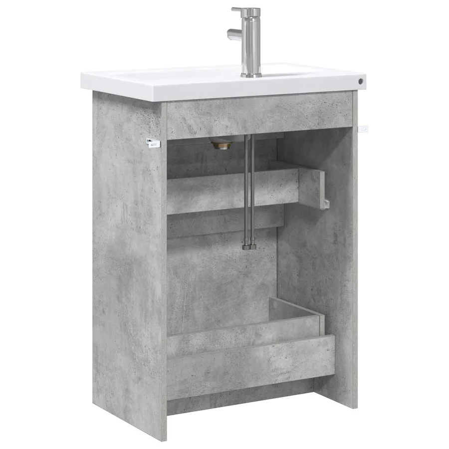 Ensemble de mobilier de salle de bain Gris béton - 7
