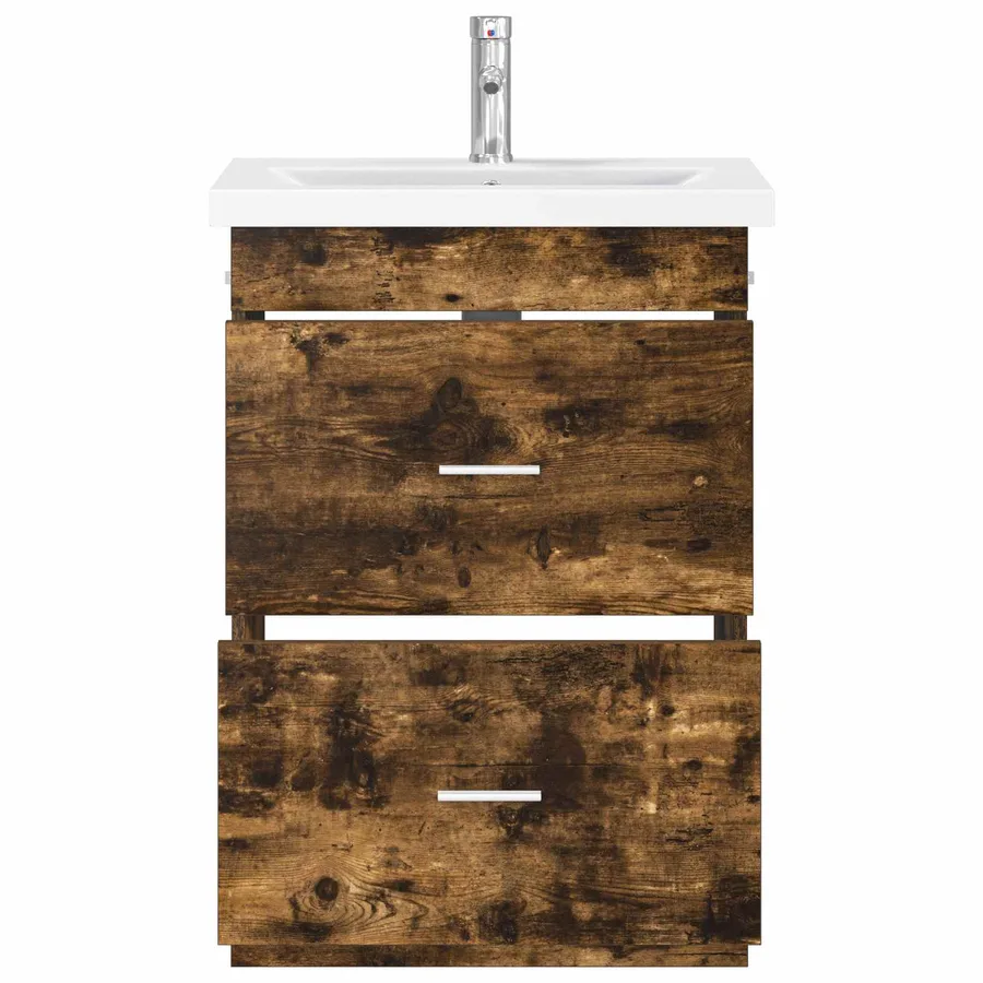 Ensemble de mobilier de salle de bain Chêne fumé - 3