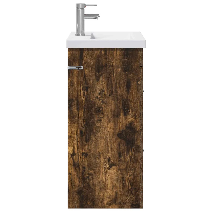 Ensemble de mobilier de salle de bain Chêne fumé - 6