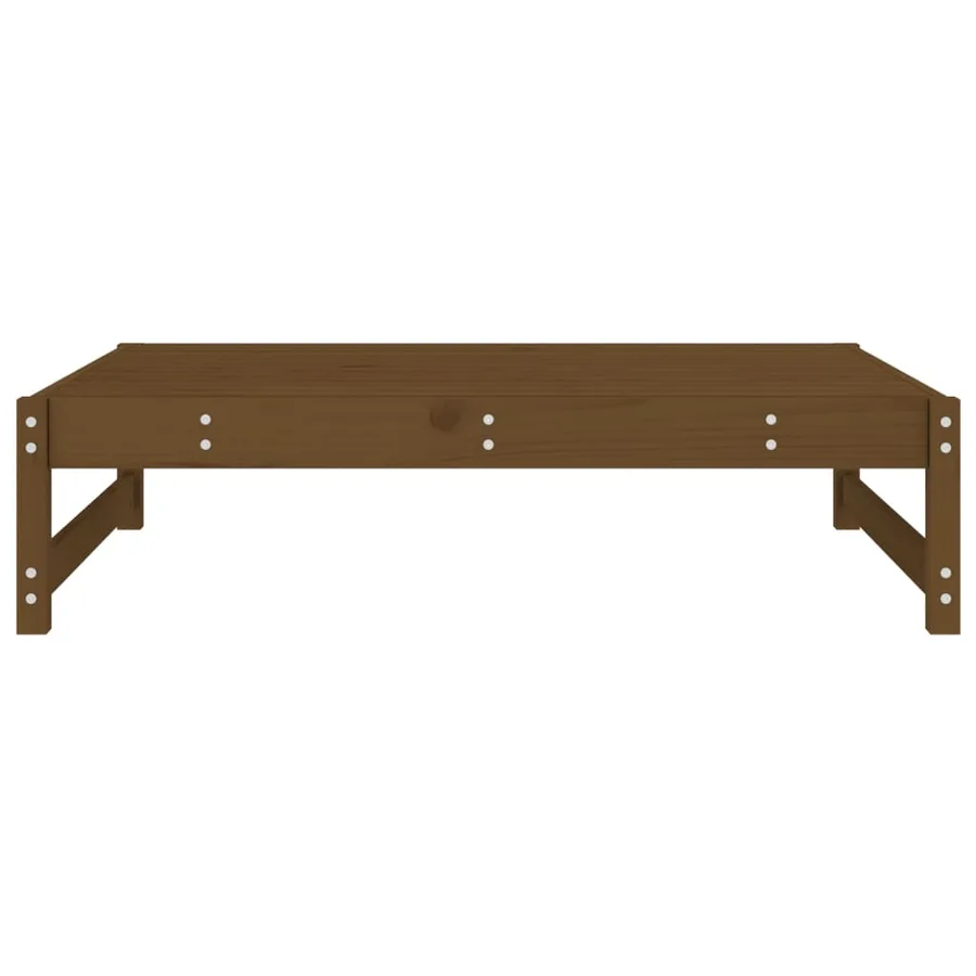 Repose-pied de jardin 120x80 cm marron miel bois de pin massif - 4