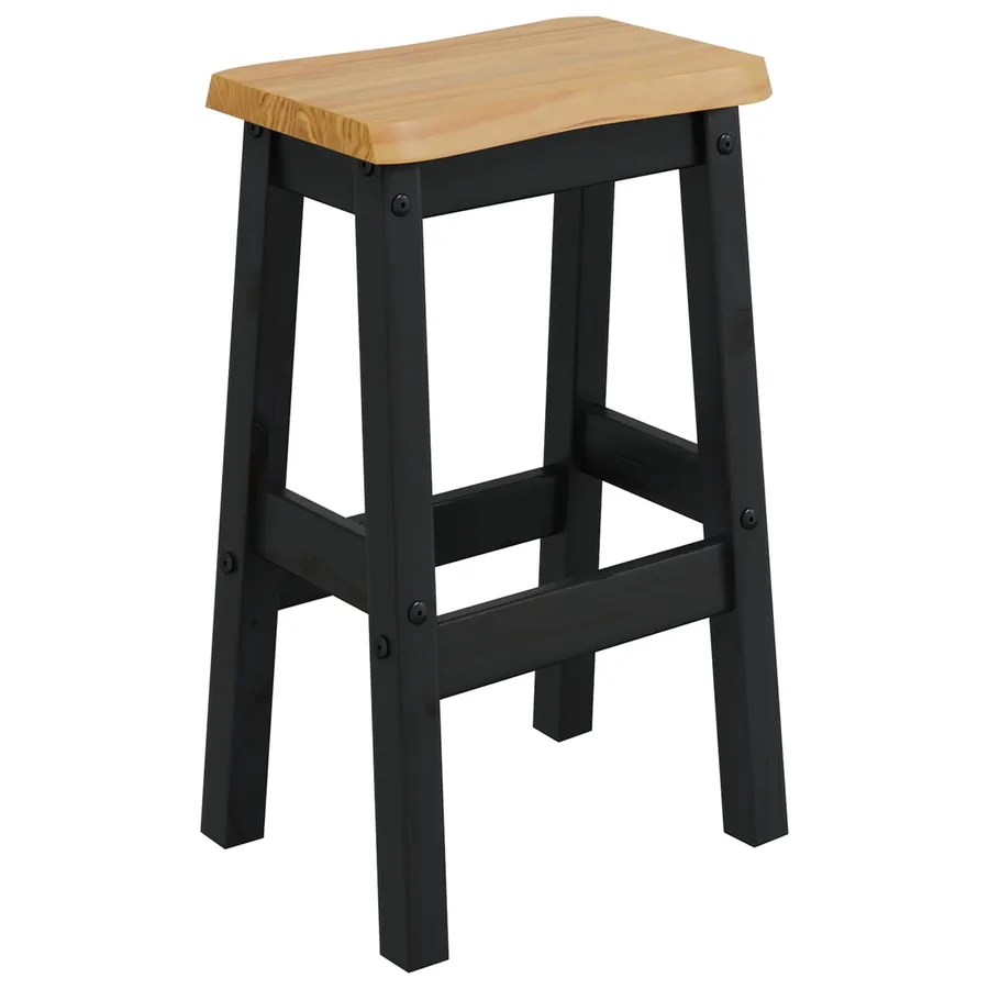 Tabouret de bar haut EKAI 2 pcs Noir 40 x 29 x 63 cm - 3