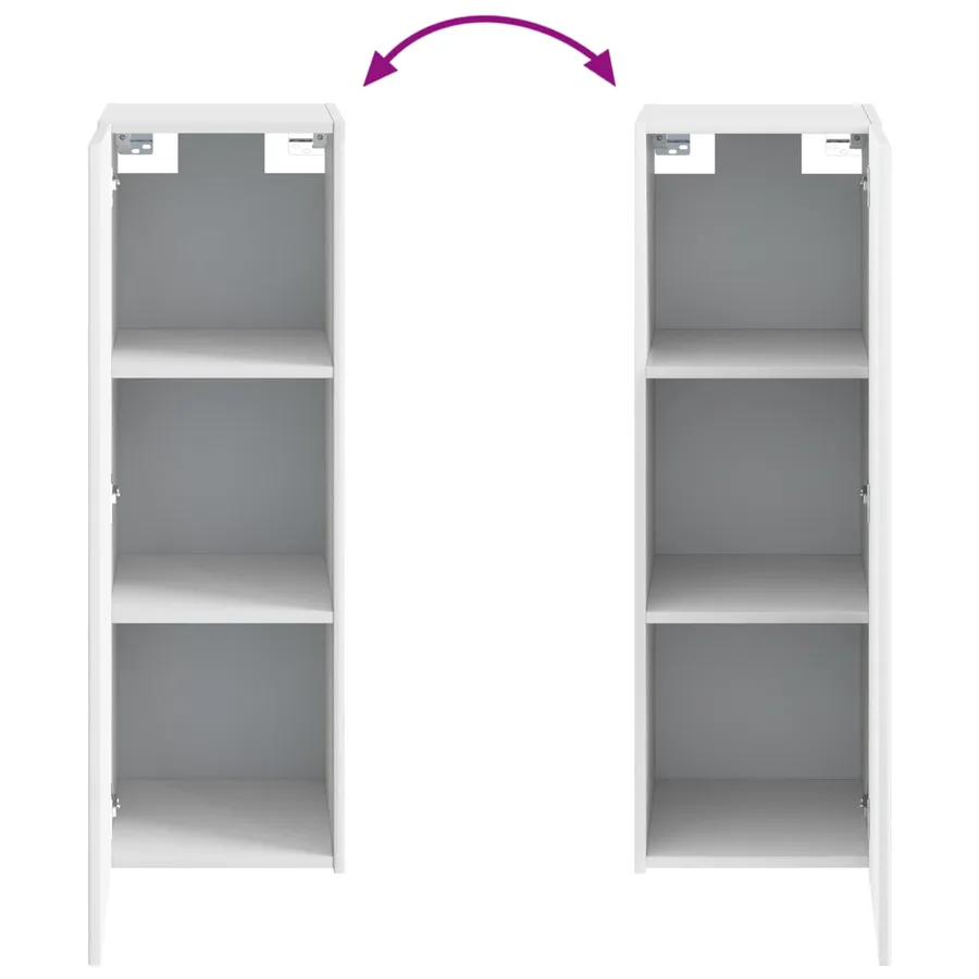 Cabinet de Salle de Bain Mural Blanc 33 x 34,5 x 100 cm - 7
