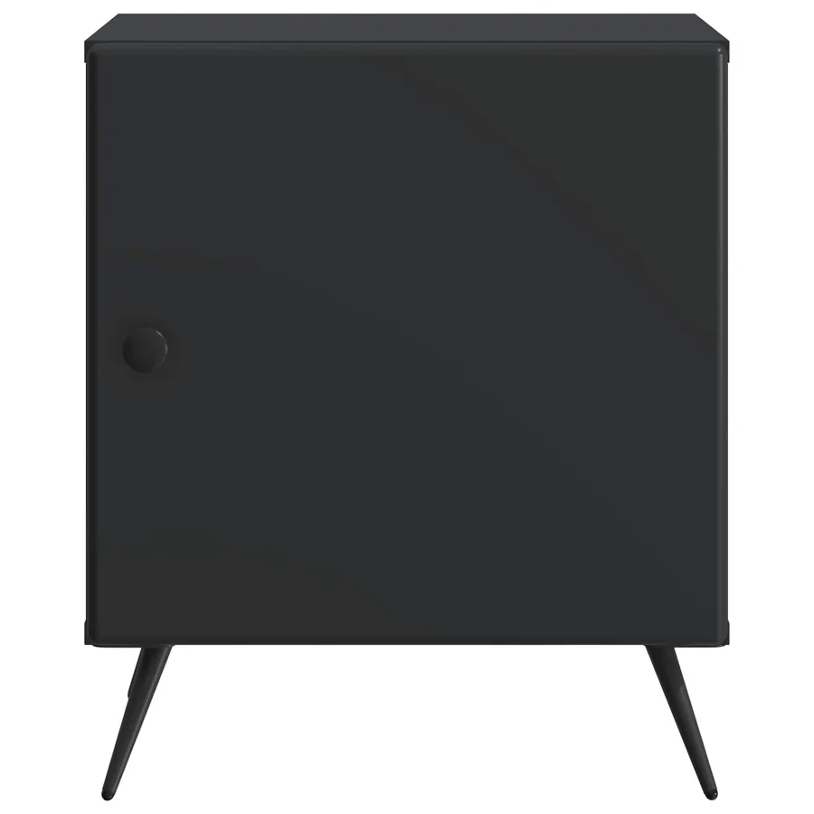 Cabinet de chevet Noir 43 x 34,5 x 50 cm Bois d'ingénierie - 5