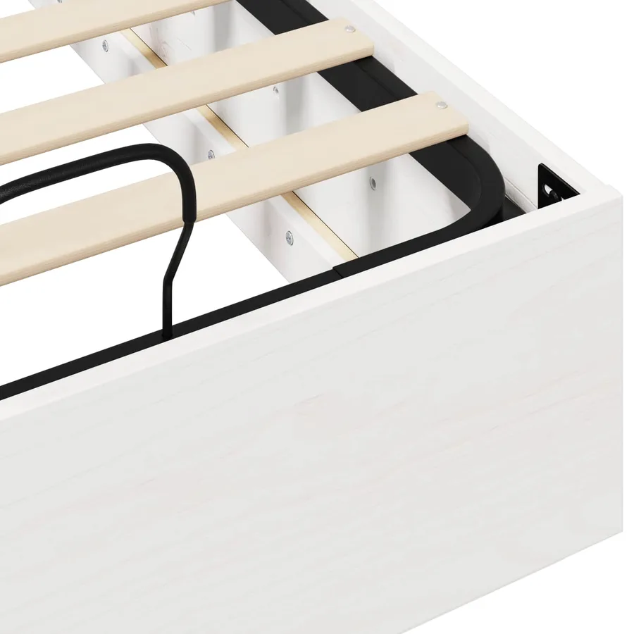 Cadre de lit ottoman avec rangement Blanc 80 x 200 cm - 10