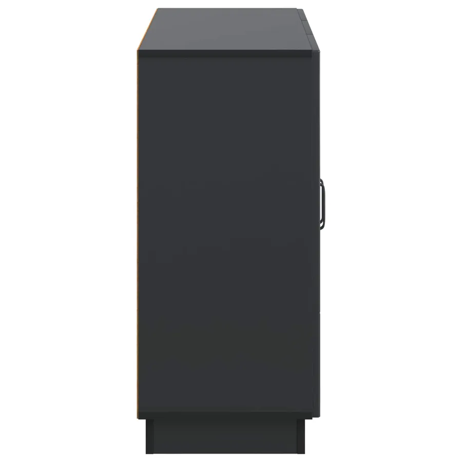 Buffet Noir 89 x 34,5 x 77 cm Bois d'ingénierie - 7