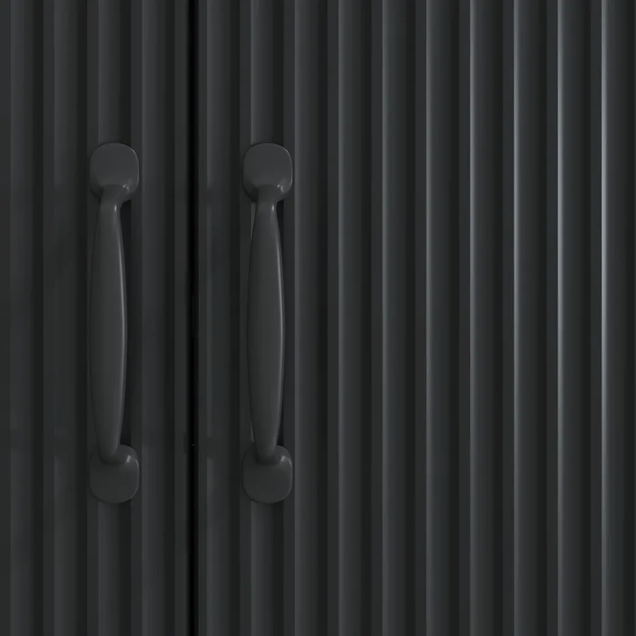 Buffet Noir 89 x 34,5 x 77 cm Bois d'ingénierie - 8