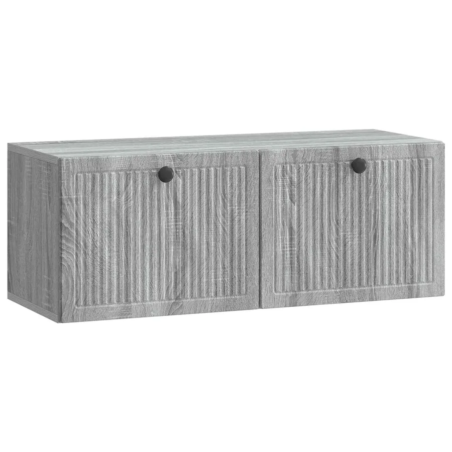 Meuble TV mural Sonoma gris 78,5 x 31 x 30 cm Bois d'ingénierie - 2