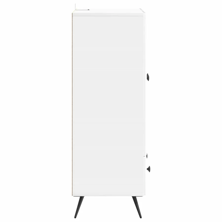 Buffet Blanc brillant 66 x 34,5 x 95 cm Bois d'ingénierie - 6