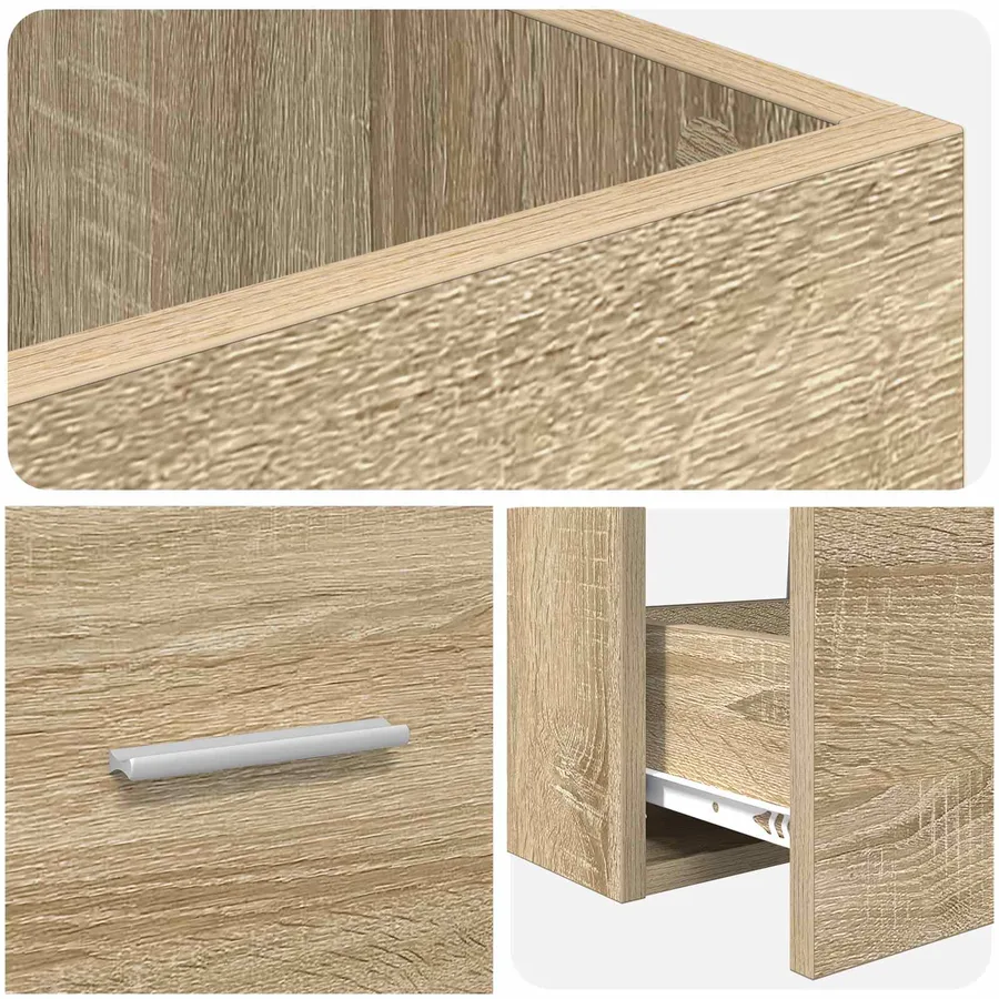 Meuble de salle de bain avec évier Chêne Sonoma - 7