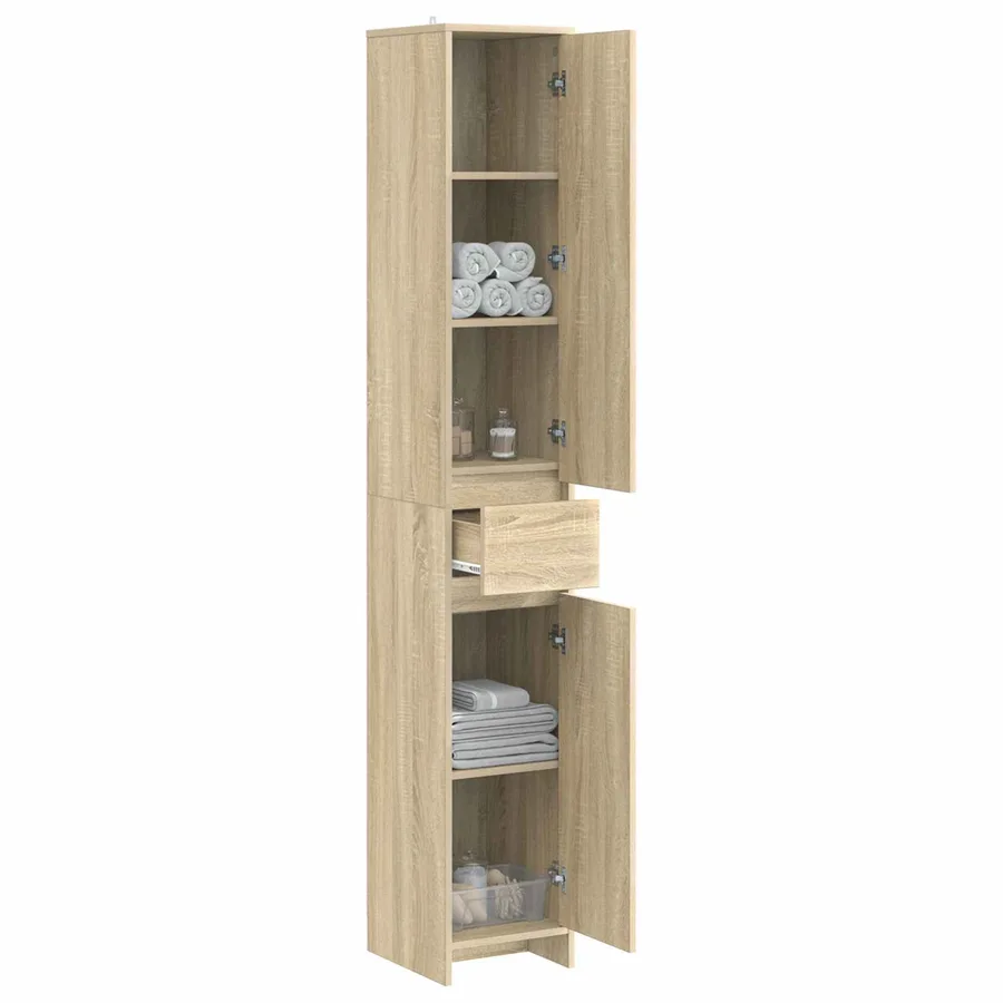 Armoire de salle de bain Chêne Sonoma 30 x 33 x 190 cm - 3